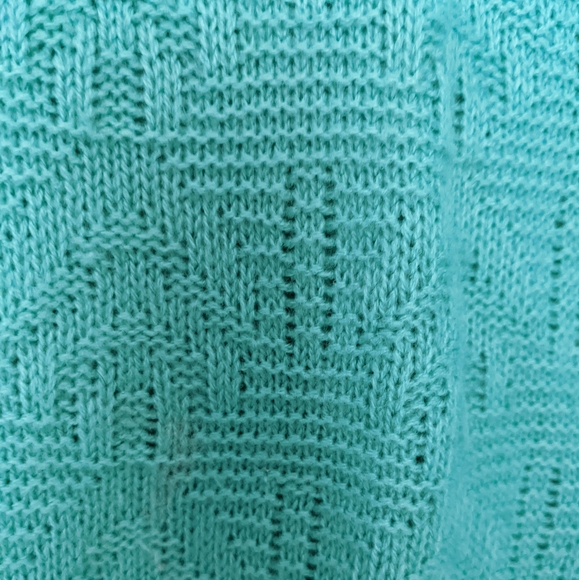 Vtg Green Short Sleeve Knit Sweater, Large. HP! - Picture 10 of 15